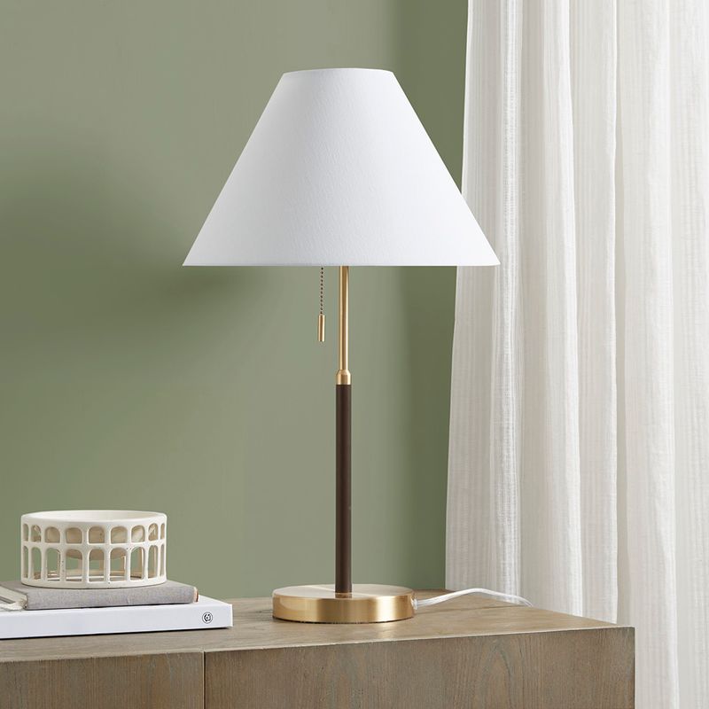 Gold/Brown Bromley Two Tone Pull-chain Table Lamp