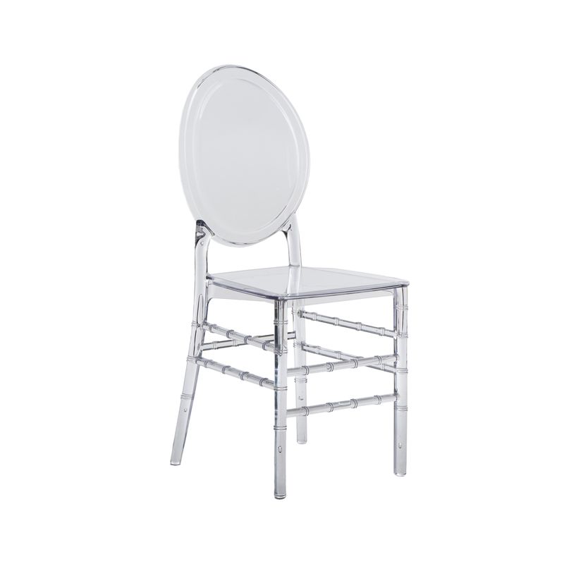 Techni Home Stackable Ghost Style Clear Acrylic Event Chairs - Set of 4