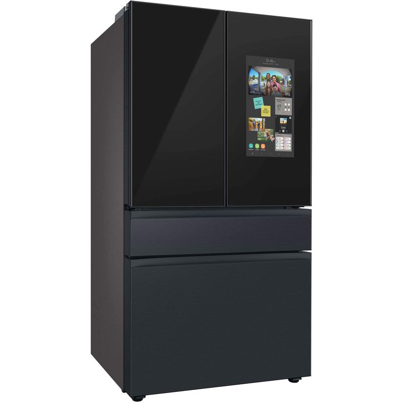 Samsung - BESPOKE 29 cu. ft. 4-Door French Door Smart Refrigerator with Family Hub - Matte Black Steel