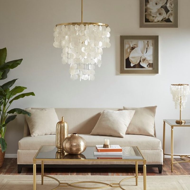Isla Layered Capiz Chandelier
