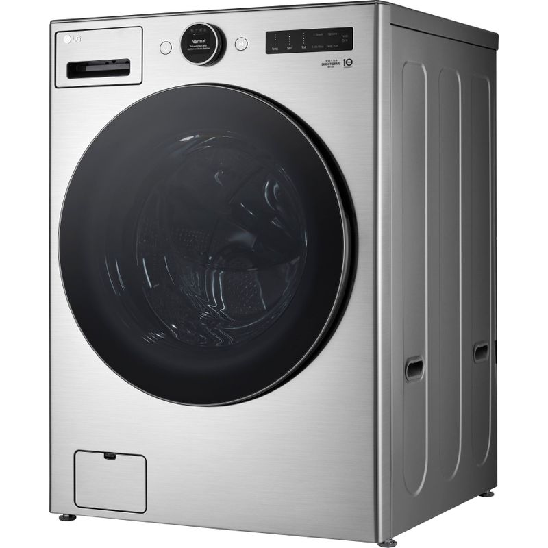 LG - 4.5 Cu. Ft. High-Efficiency Smart Front Load Washer with Steam and TurboWash 360 - Graphite Steel