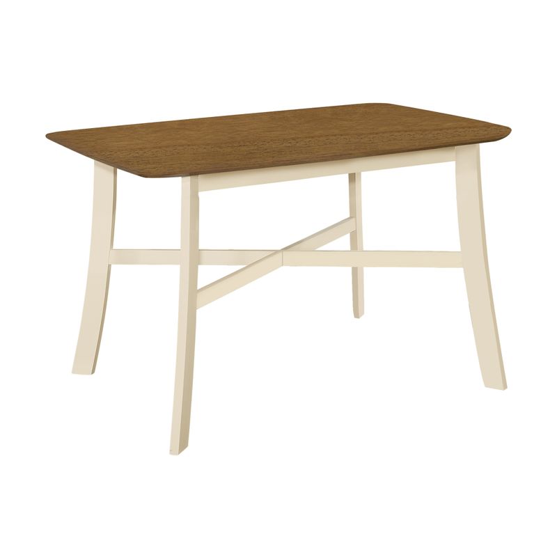 Dining Table - 36"X 48" / Cream / Oak Veneer Top