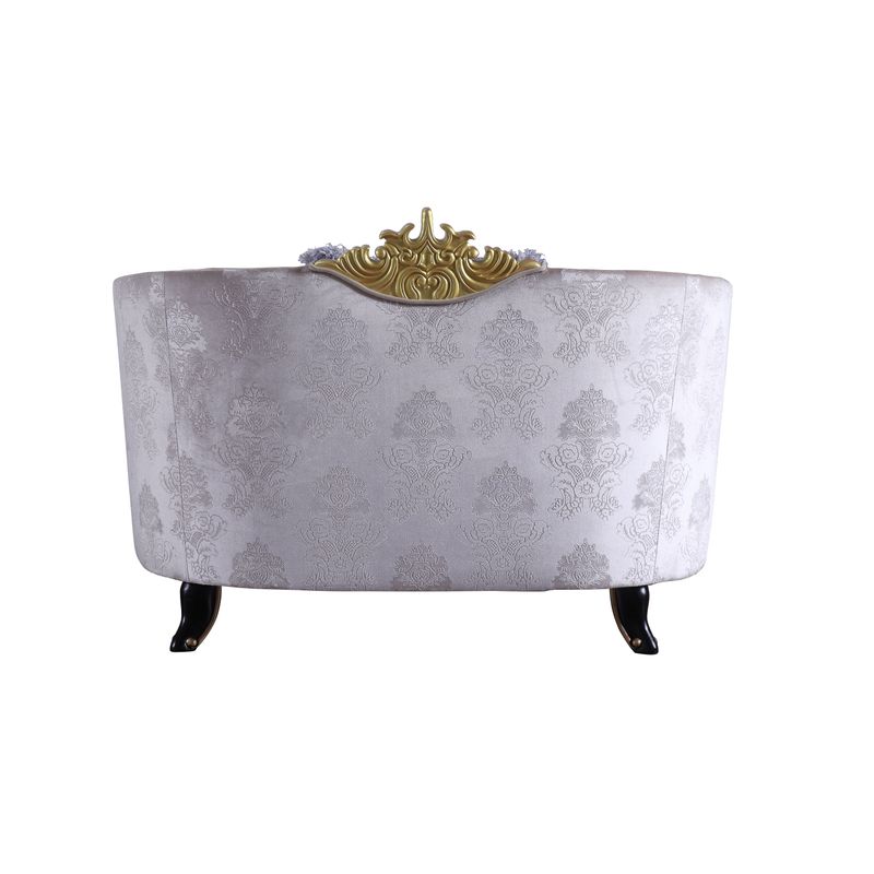 ACME Sheridan Chair w/2 Pillows, Cream Fabric