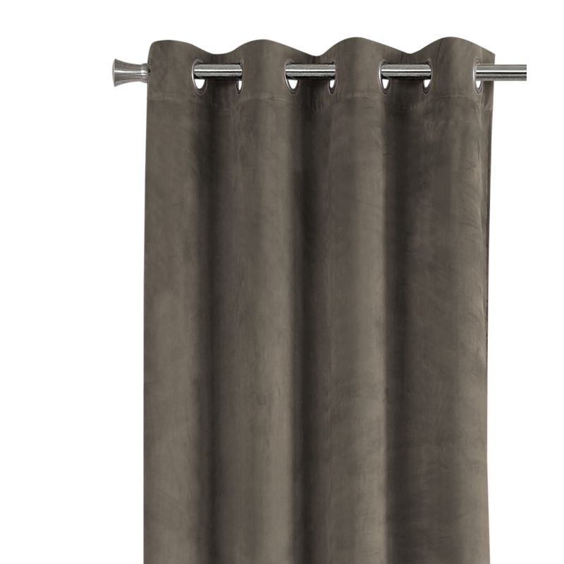 Curtain Panel/ 2pcs Set/ 54"W X 84"L/ Room Darkening/ Grommet/ Living Room/ Bedroom/ Kitchen/ Velvet/ Polyester/ Beige/ Contemporary/ Modern