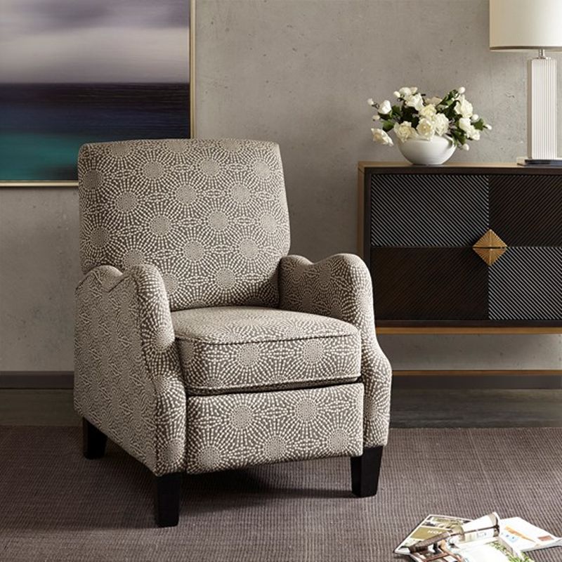 Beige Multi Hoffman Push Back Recliner