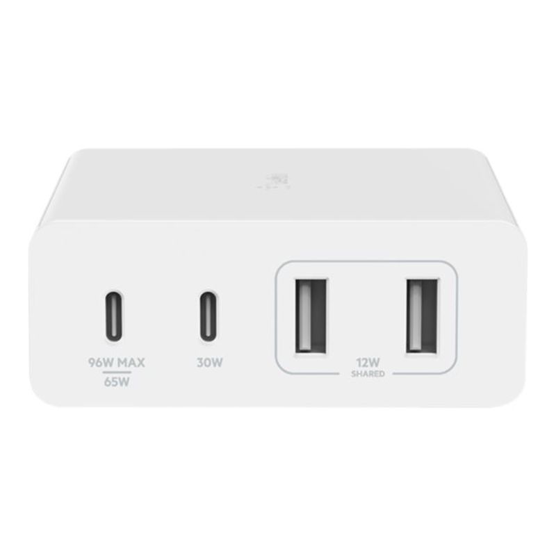 Belkin BoostCharge Pro power adapter - GaN technology - 2 x USB 2 x USB-C - 108 Watt