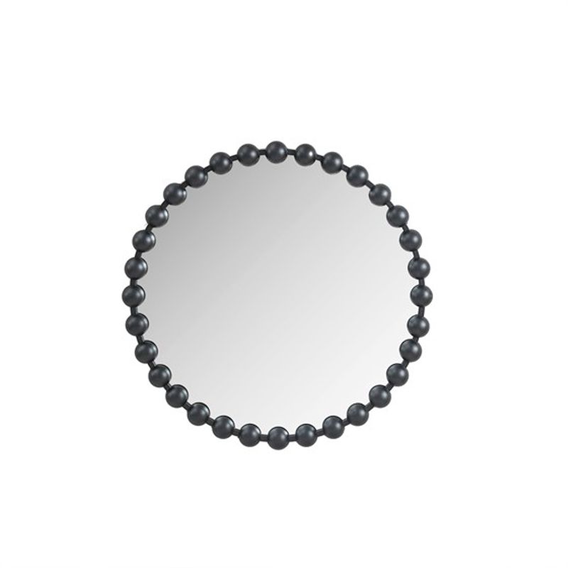 Marlowe Beaded Round Wall Mirror 27"D