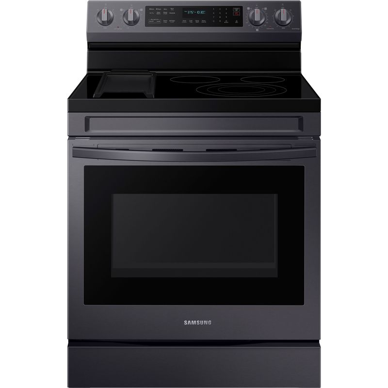 Samsung 6.3-Cu. Ft. Smart Freestanding Electric Range with No-Preheat Air Fry, Convection+ and Griddle, Brushed Black