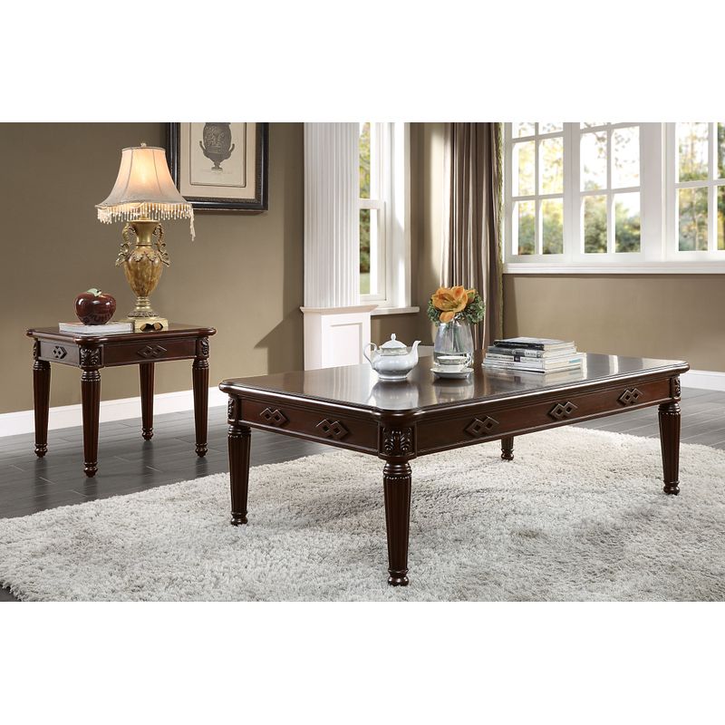 ACME Chateau De Ville End Table, Espresso Finish