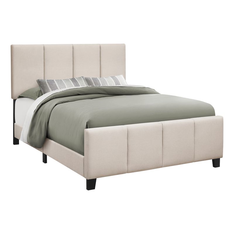 Bed - Queen Size / Beige Linen