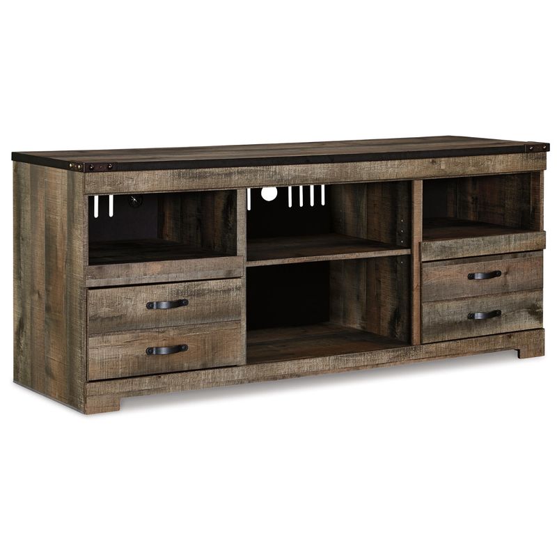 Trinell Large TV Stand w/Fireplace Option