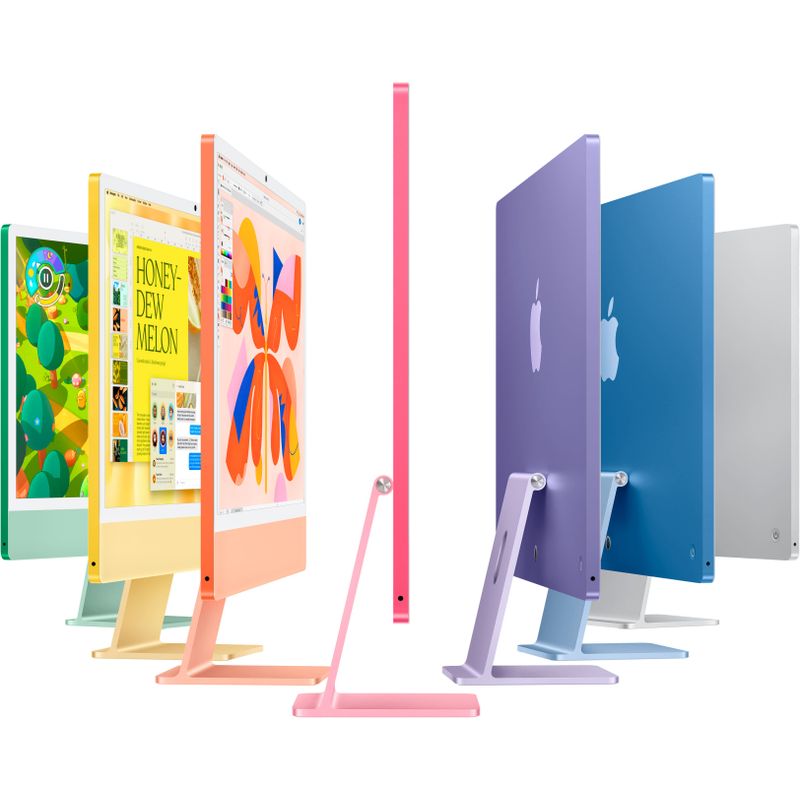 Apple - iMac 24-inch All-in-One - M4 chip - Built for Apple Intelligence - 10 Core CPU - 10 Core GPU - 16GB Memory - 256GB SSD - Orange