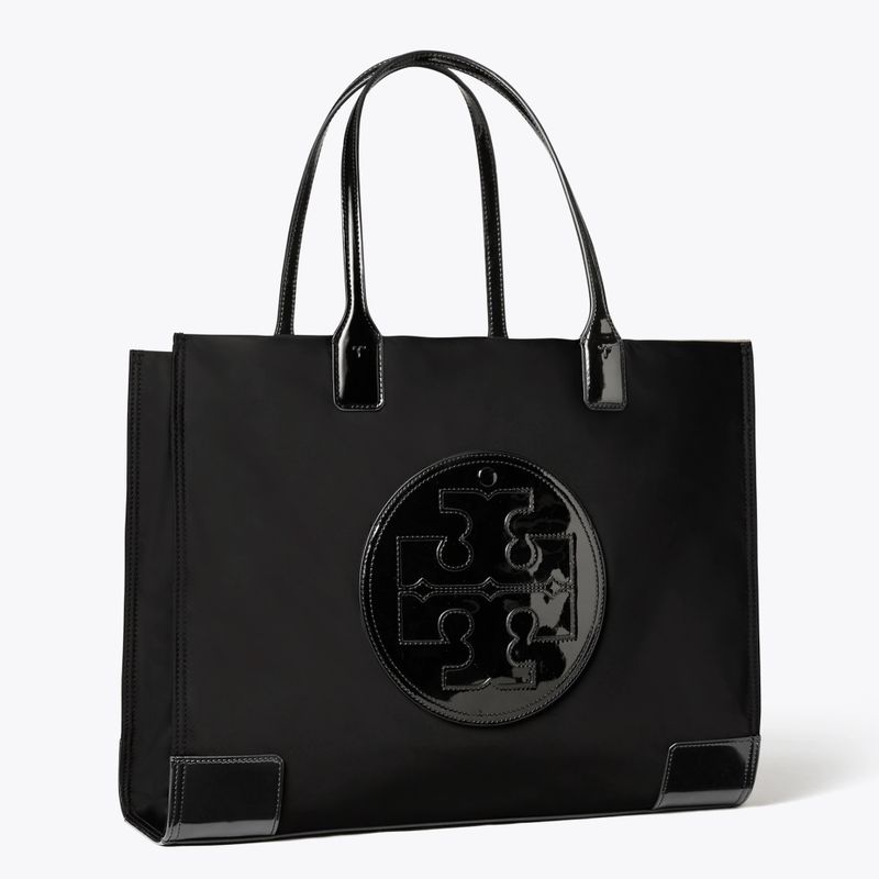 Tory Burch Ella Patent Tote-Black