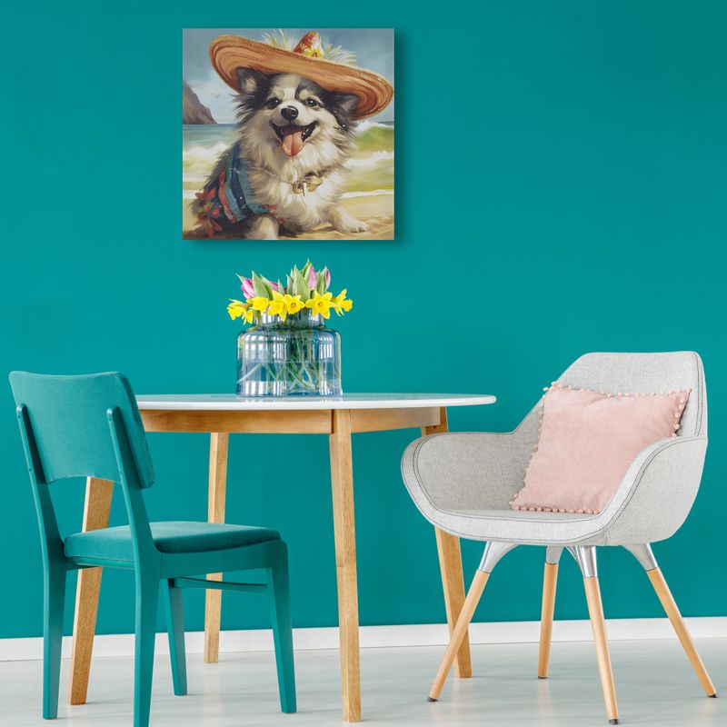 Chihuahua/Blue Multi Beach Dogs Chihuahua Canvas Wall Art See below