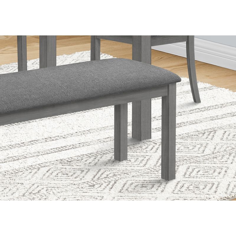 Bench - 42"L / Washed Grey / Dark Grey Fabric