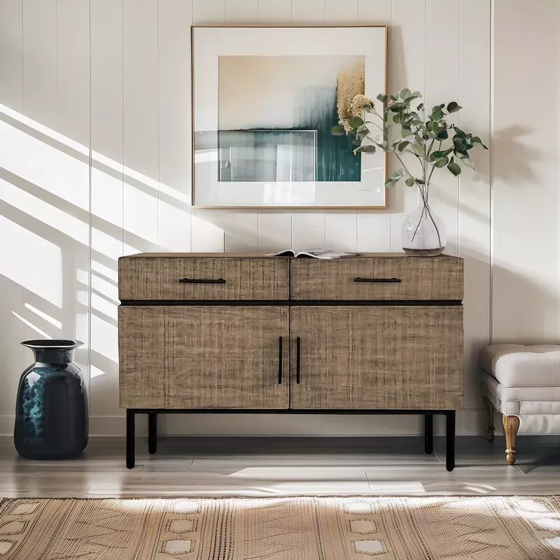 Brown/Olive Accent Cabinet Ub/Dr