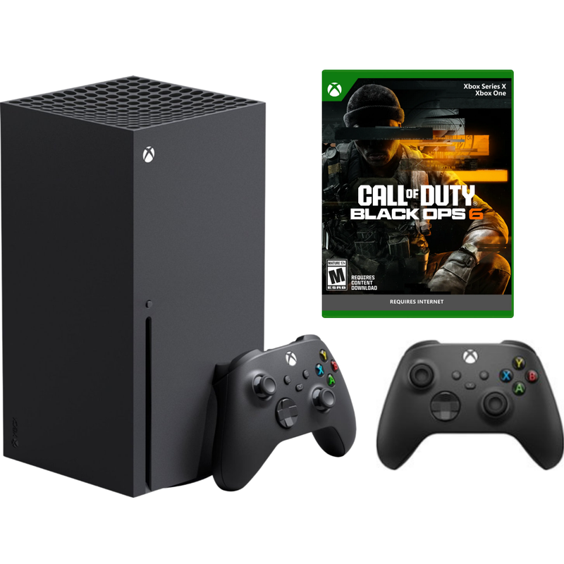 Microsoft - Xbox Series X 1TB Console with Black Ops 6 Cross-Gen Game and Black Extra Controller