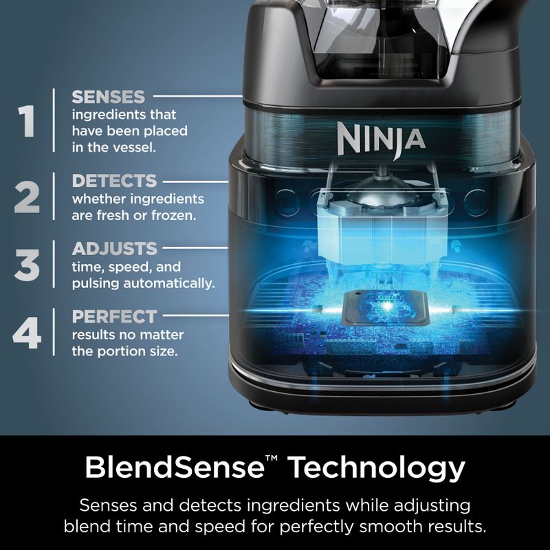 Ninja - Detect Power Blender Pro + Personal Single-Serve BlendSense Technology 1800PW 72 oz. Pitcher To-Go Cups - Black