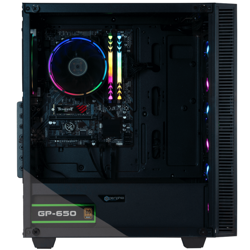 Periphio Terra Prebuilt Gaming PC, AMD Ryzen 7 5700G (4.6GHz Turbo), Radeon Vega 8 Graphics, 1TB M.2 NVMe SSD, 16GB DDR4 RAM, Windows 10, Wi