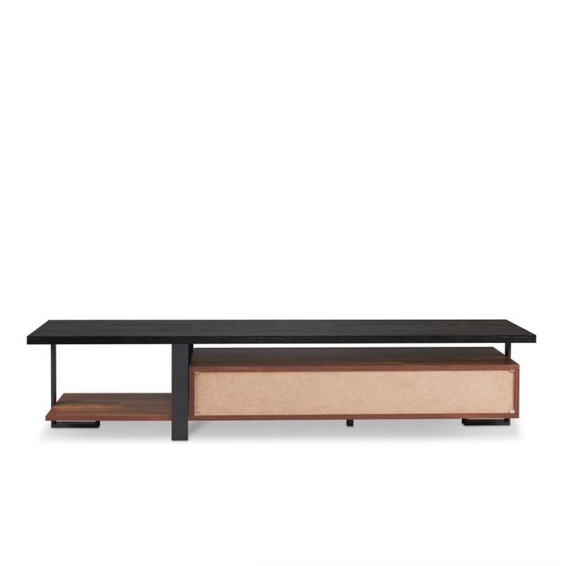 ACME Elling TV Stand, Walnut & Black