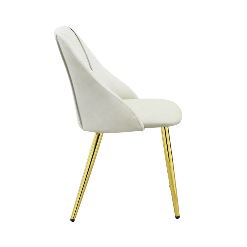 ACME Gaines Side Chair(Set-2), White Synthetic Leather