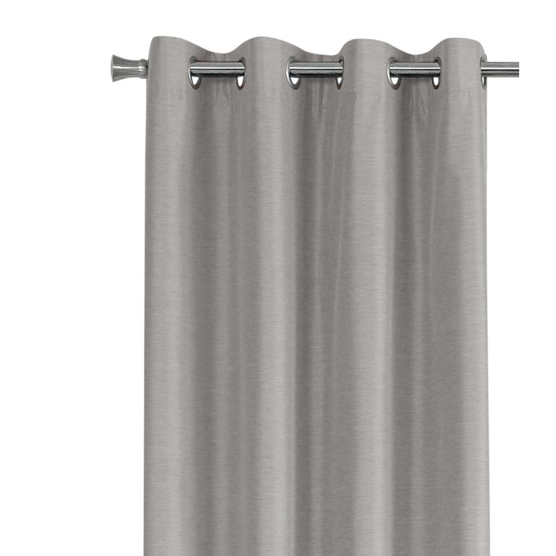 Curtain Panel/ 2pcs Set/ 54"W X 95"L/ 100% Blackout/ Grommet/ Living Room/ Bedroom/ Kitchen/ Thermal Insulation/ Polyester/ Grey/ Contempora