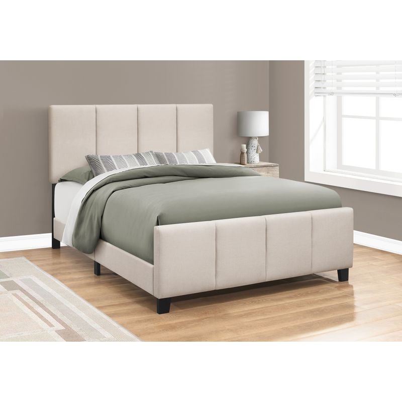 Bed - Queen Size / Beige Linen