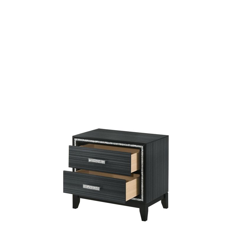 ACME Haiden Nightstand, Weathered Black Finish