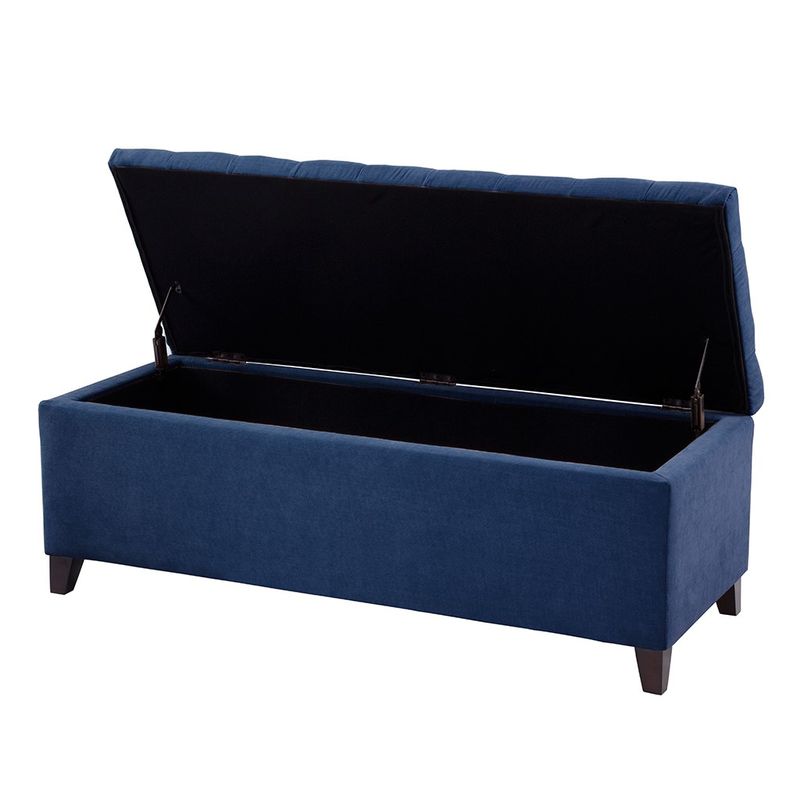 Mae Navy Tufted Top Storage Bench