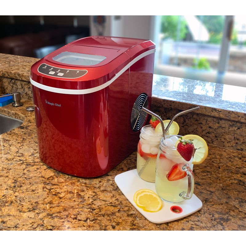 Magic Chef 27 lb. Red Countertop Ice Maker