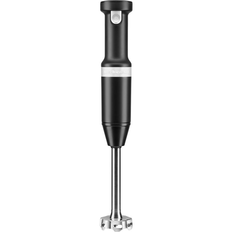 KitchenAid Cordless Variable-Speed Immersion Blender in Black Matte with Blending Jar