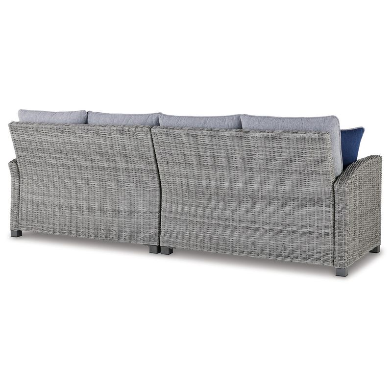Naples Beach Outdoor Right and Left-arm Facing Loveseat with Cushion (Set of 2)