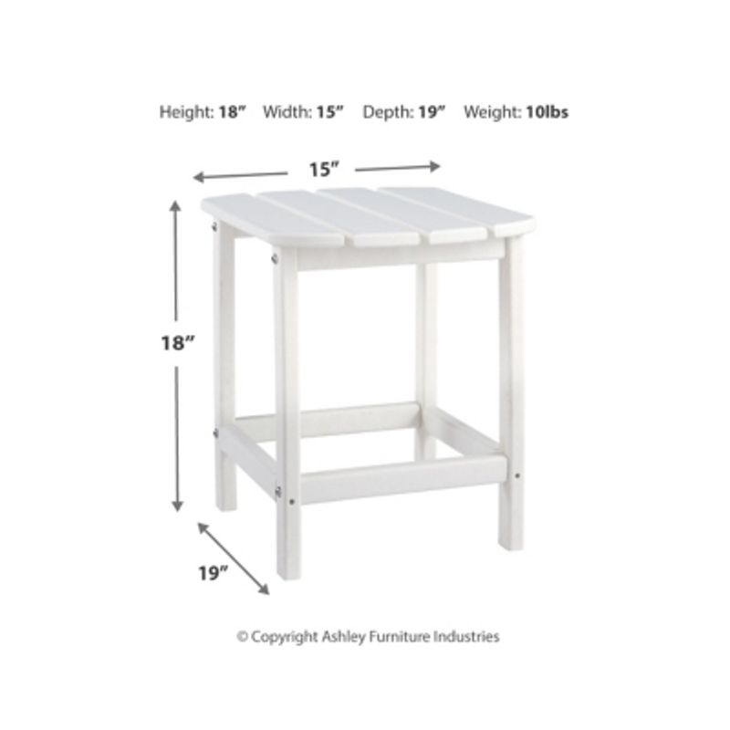 White Sundown Treasure Rectangular End Table
