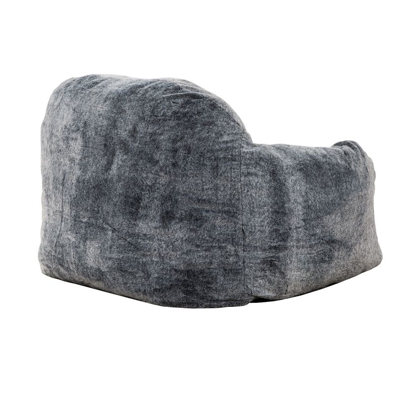 Sealy&reg; Tore Faux Fur Blue Memory Foam Bean Bag Chair