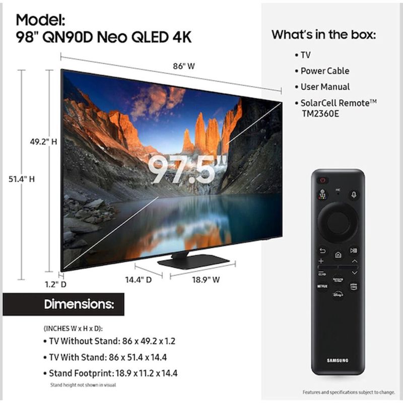 Samsung 65" Samsung Neo QLED 4K QN95D Series