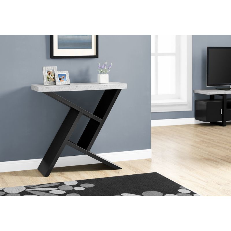 Accent Table/ Console/ Entryway/ Narrow/ Sofa/ Living Room/ Bedroom/ Laminate/ Grey/ Black/ Contemporary/ Modern