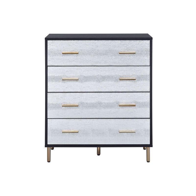ACME Myles Chest, Black, Silver & Gold Finish