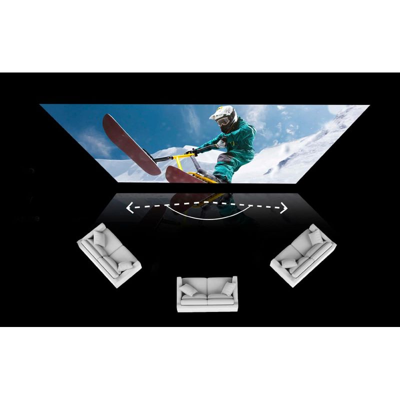 AWOL Vision - ALR C-120 120" Ambient Light Rejection (ALR) Cinematic Fixed Frame Ultra Short Throw (UST) Projector Screen,4K/8K 3D - Gray