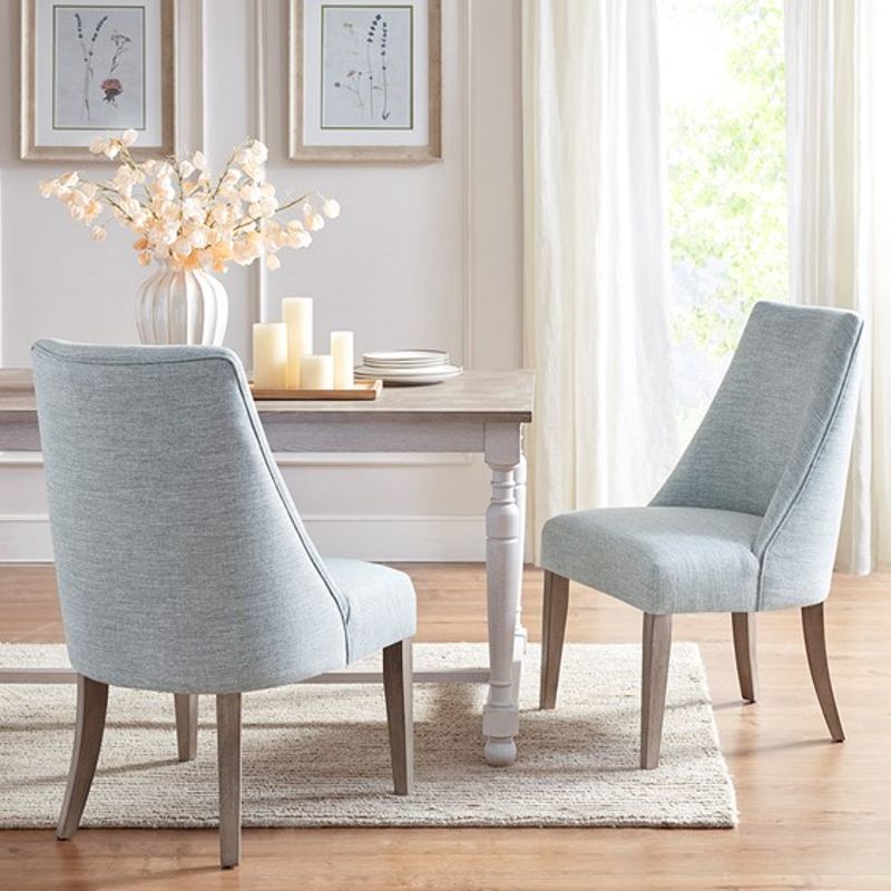 Light Blue Winfield Upholstered Dining chair Set of 2