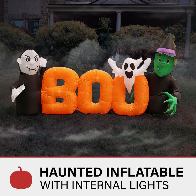 6.5-Ft. Wide Pre-lit Inflatable Boo Sign