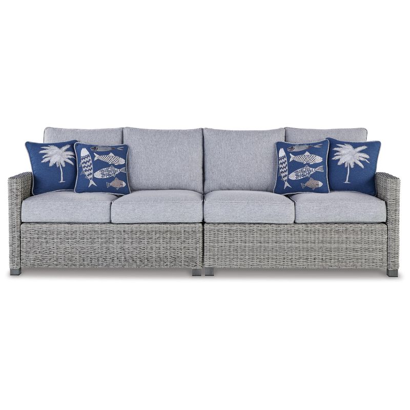 Naples Beach Outdoor Right and Left-arm Facing Loveseat with Cushion (Set of 2)