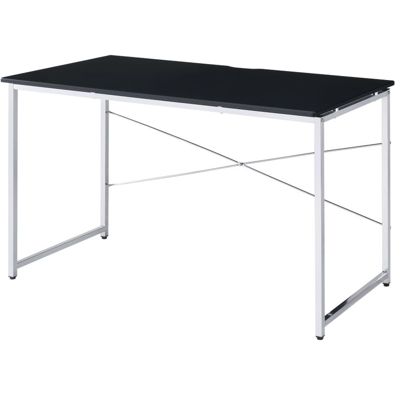 ACME Tennos Vanity Desk(Same 93195), Black & Chrome Finish