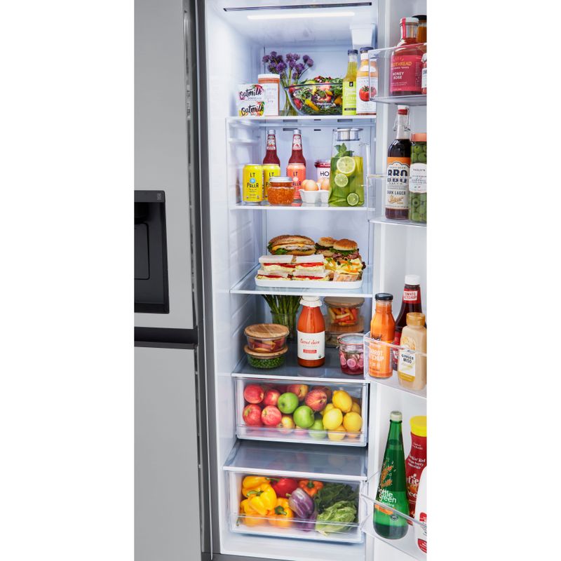 LG 27-Cu. Ft. Side-by-Side Refrigerator, Stainless Steel