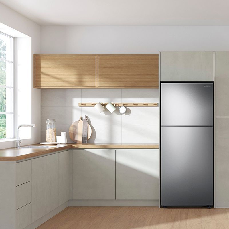 Samsung - 15.6 cu. ft. Top Freezer Refrigerator with All-Around Cooling - Stainless Steel