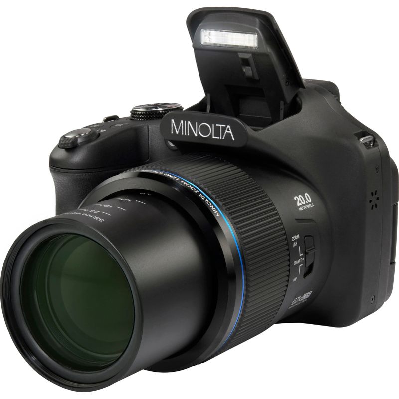 Minolta - ProShot MN67Z 20.0 Megapixel Bridge Camera with 67x Optical Zoom Lens - Black