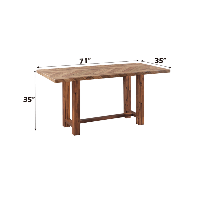 ACME Gilsea Counter Height Table in Brown Finish
