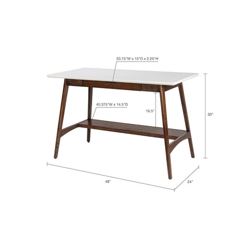 Off-White, Pecan Parker Desk