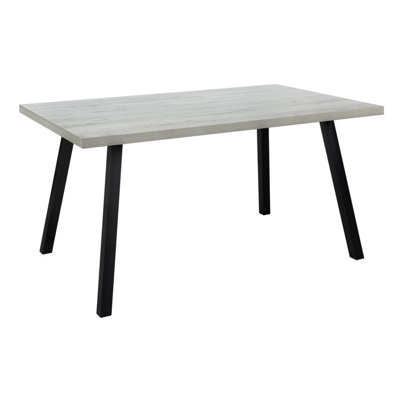 Dining Table - 36"X 60" / Grey / Black Metal