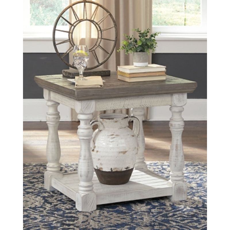 Gray/White Havalance Rectangular End Table