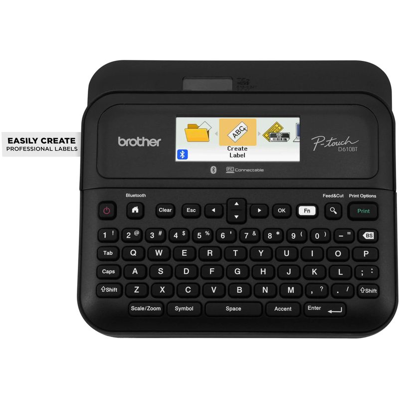 Brother - P-touch PT-D610BT Wireless Label Printer - Black